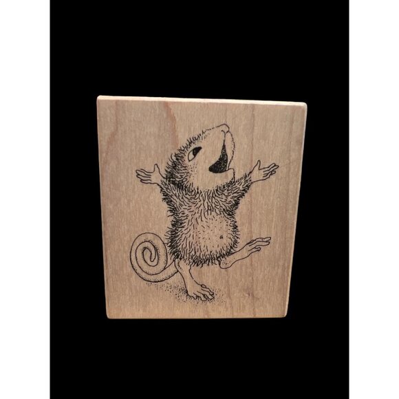 House Mouse C348‎ Maxwell Mouse 2”x2” Wooden Stamp 1999, Arts & Crafts - Picture 1 of 5